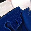 Hermes Blue Electric Birkin 30cm Crocodile Niloticus Shiny Bag - Image 7