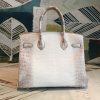 Hermes Birkin 30cm Niloticus Crocodile Himalaya - Image 7