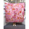 Hermes Pink Modernisme Tropical Scarf 140cm - Image 2