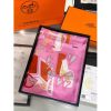 Hermes Pink Modernisme Tropical Scarf 140cm - Image 3