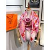 Hermes Pink Modernisme Tropical Scarf 140cm - Image 6