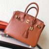 Hermes Gold Swift Birkin 30cm Handmade Bag - Image 7