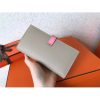 Hermes Bi-Color Epsom Bearn Wallet Grey/Pink - Image 9