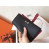 Hermes Bi-Color Epsom Bearn Wallet Black/Ruby - Image 8