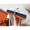 Hermes Bi-Color Epsom Bearn Wallet Orange/Blue Jean - Image 2
