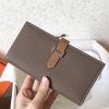 Hermes Bi-Color Epsom Bearn Wallet Taupe/Brown - Image 5