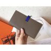 Hermes Bi-Color Epsom Bearn Wallet Taupe/Electric Blue - Image 3
