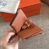 Hermes Brown Clemence Bearn Gusset Wallet - Image 6