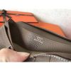 Hermes Taupe Clemence Bearn Gusset Wallet - Image 3