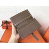 Hermes Taupe Clemence Bearn Gusset Wallet - Image 4