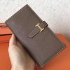 Hermes Taupe Clemence Bearn Gusset Wallet - Image 7