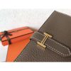 Hermes Taupe Clemence Bearn Gusset Wallet - Image 8