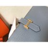 Hermes Blue Lin Epsom Bearn Gusset Wallet - Image 7
