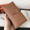 Hermes Brown Epsom Bearn Gusset Wallet - Image 9
