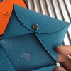 Hermes Blue Jean Epsom Calvi Card Holder - Image 3