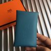 Hermes Blue Jean Epsom Calvi Card Holder - Image 5