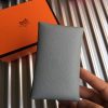 Hermes Blue Lin Epsom Calvi Card Holder - Image 2