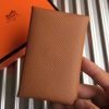 Hermes Brown Epsom Calvi Card Holder - Image 7