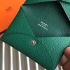 Hermes Green Epsom Calvi Card Holder - Image 5