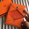 Hermes Orange Epsom Calvi Card Holder - Image 3