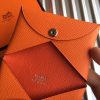 Hermes Orange Epsom Calvi Card Holder - Image 5