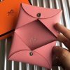 Hermes Pink Epsom Calvi Card Holder - Image 2