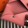 Hermes Pink Epsom Calvi Card Holder - Image 5