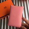 Hermes Pink Epsom Calvi Card Holder - Image 7