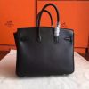 Hermes Black Swift Birkin 30cm Handmade Bag - Image 3