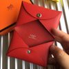 Hermes Red Epsom Calvi Card Holder - Image 4