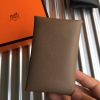 Hermes Taupe Epsom Calvi Card Holder - Image 2