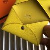 Hermes Yellow Epsom Calvi Card Holder - Image 3