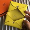 Hermes Yellow Epsom Calvi Card Holder - Image 7