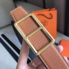 Hermes Officier Belt Buckle & Brown 38MM Strap - Image 4