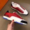 Hermes Trail Sneaker In Red/White Calfskin - Image 5