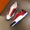 Hermes Trail Sneaker In Red/White Calfskin - Image 6