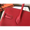 Hermes Red Swift Birkin 30cm Handmade Bag - Image 9