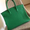 Hermes Bamboo Clemence Birkin 35cm Handmade Bag - Image 9