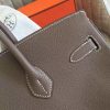 Hermes Etoupe Clemence Birkin 35cm Handmade Bag - Image 9
