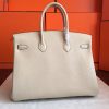 Hermes Ivory Clemence Birkin 35cm Handmade Bag - Image 3