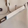 Hermes Ivory Clemence Birkin 35cm Handmade Bag - Image 4