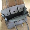 Hermes Blue Lin Clemence Birkin 35cm Handmade Bag - Image 9