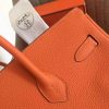 Hermes Orange Clemence Birkin 35cm Handmade Bag - Image 6