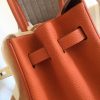 Hermes Orange Clemence Birkin 35cm Handmade Bag - Image 9