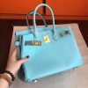 Hermes Blue Atoll Epsom Birkin 35cm Handmade Bag - Image 2