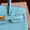 Hermes Blue Atoll Epsom Birkin 35cm Handmade Bag - Image 4