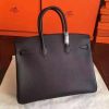 Hermes Black Epsom Birkin 35cm Handmade Bag - Image 6