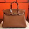 Hermes Gold Swift Birkin 35cm Handmade Bag - Image 4