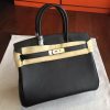 Hermes Black Swift Birkin 35cm Handmade Bag - Image 3
