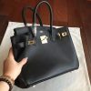 Hermes Black Swift Birkin 35cm Handmade Bag - Image 9